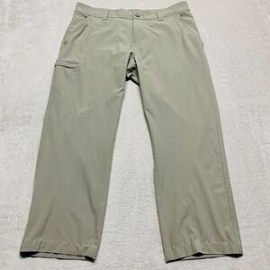 Columbia Chino Pants Mens‎ 37x26.5 Beige Gray Omni Shield Repellency Outdoor